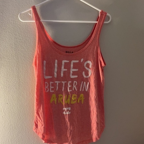 Medium pink billabong Aruba tank top - Picture 1 of 2